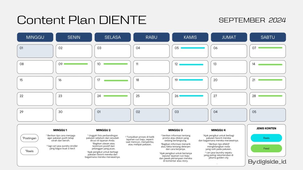 kalender konten instagram/digiside